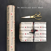 east-of-india-kraft-wrapping-paper-roll-merry-christmas-words-5m|3768V2|Luck and Luck| 1